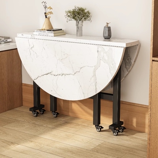 可折叠桌子带转盘家用小户型圆形吃饭桌子酒店聚会10人折叠大圆桌