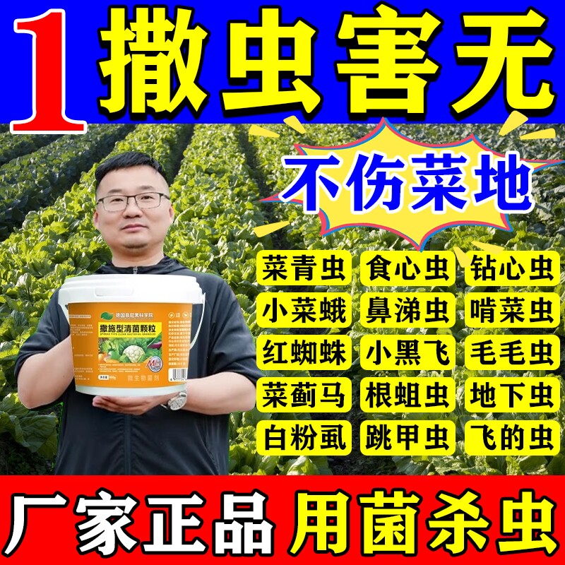 撒施型防虫颗粒蔬菜专用白菜青菜园地下土壤害虫除灭虫无毒专用药