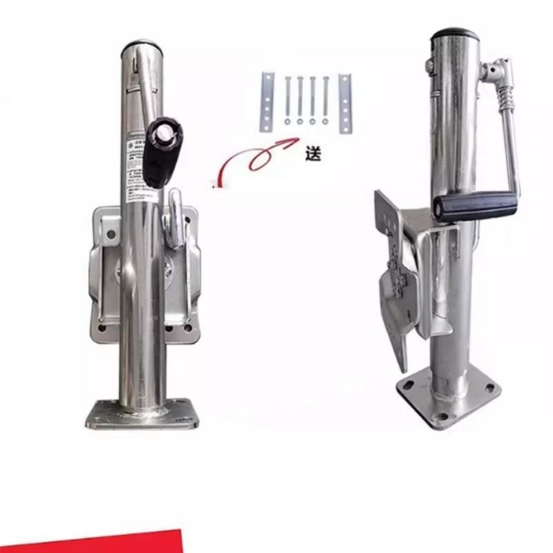 承重1200磅带底板侧轮手动侧摇房车游艇拖车千斤顶支撑平衡支腿