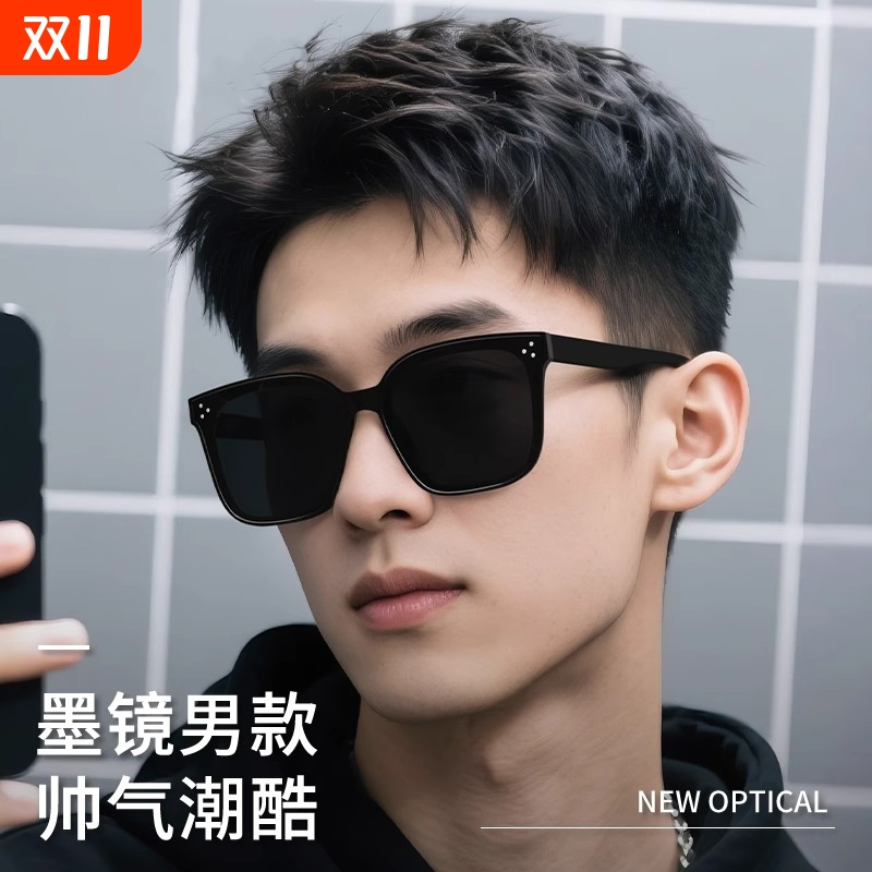 墨镜2025新款高级感防紫外线大脸痞帅开车专用偏光太阳眼镜圆脸