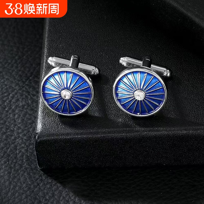 简约亮银袖扣优雅法式袖扣袖钉男士正品袖口钉法式衬衫扣时尚金色