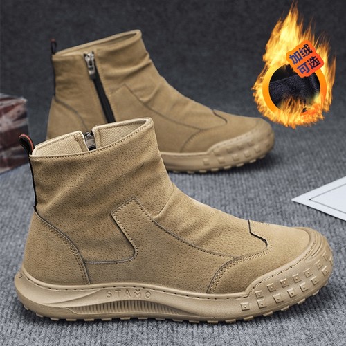 劳保男鞋工作鞋冬季男款防水防滑加绒保暖棉鞋男士工地干活马丁靴