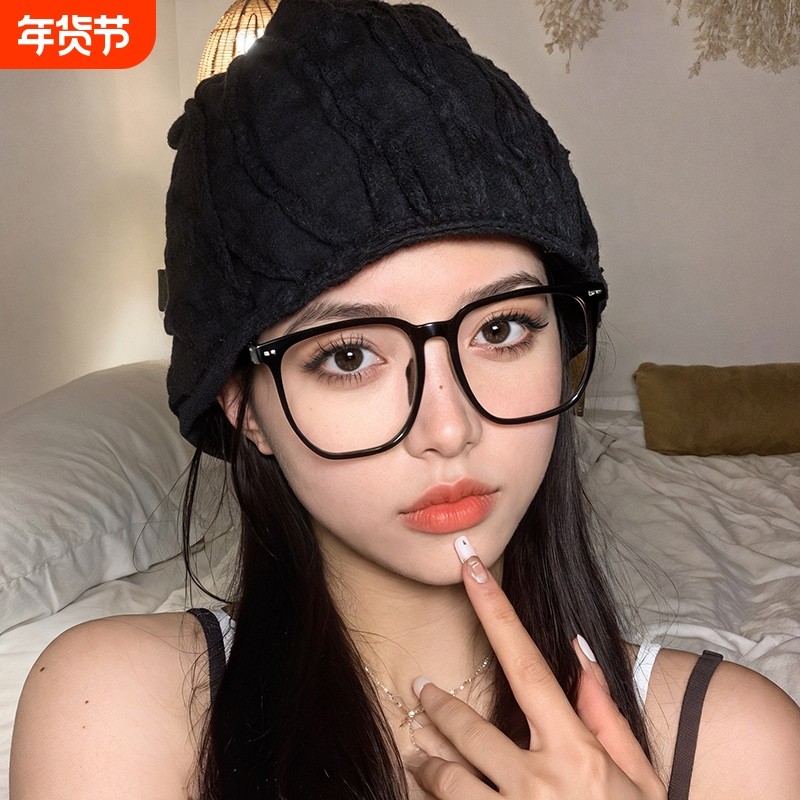 黑框眼镜女素颜神器高级感大框显脸小镜框近视眼镜框镜片防蓝光,ZIPPO/瑞士军刀/眼镜,定制成品光学镜,淘宝优惠券,粉丝福利购,淘宝优惠卷