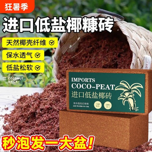 椰砖营养土养花种菜通用型椰土壤椰糠种花土多肉育苗种植土耶砖土