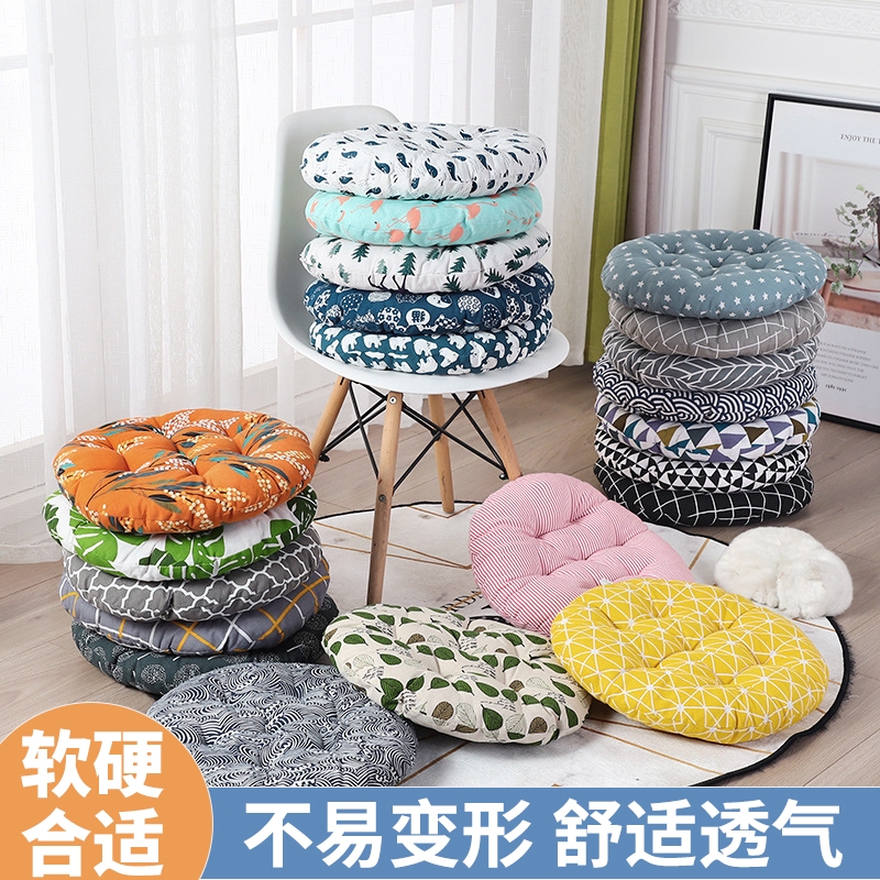 圆形简约椅子坐垫蒲团加厚榻榻米地板家用办公室久坐靠垫棉麻椅垫