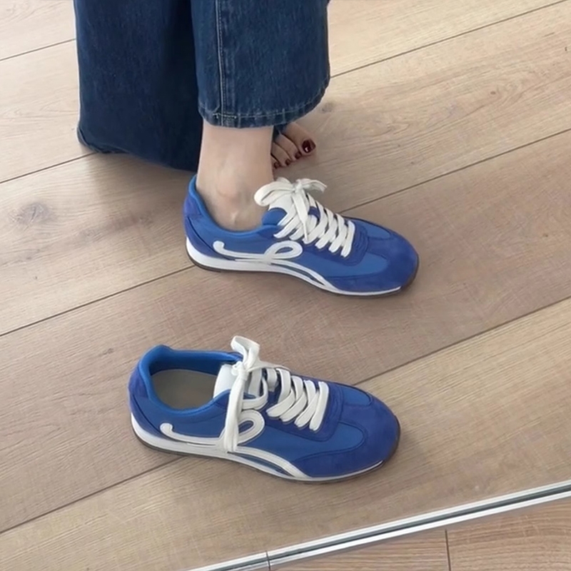 厚底复古德训鞋女2025新款秋季百搭休闲运动鞋平底阿甘鞋圆头轻便
