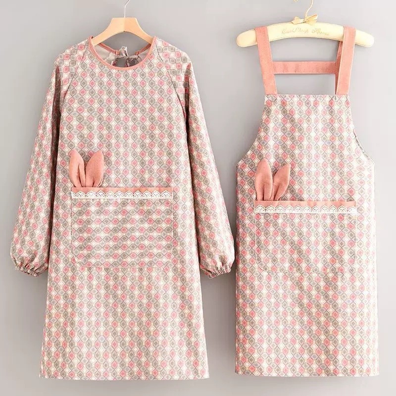 2026新款罩衣女外穿防污耐磨长袖围裙家用厨房做饭围腰可爱工作服,家庭/个人清洁工具,围裙,淘宝优惠券,粉丝福利购,淘宝优惠卷