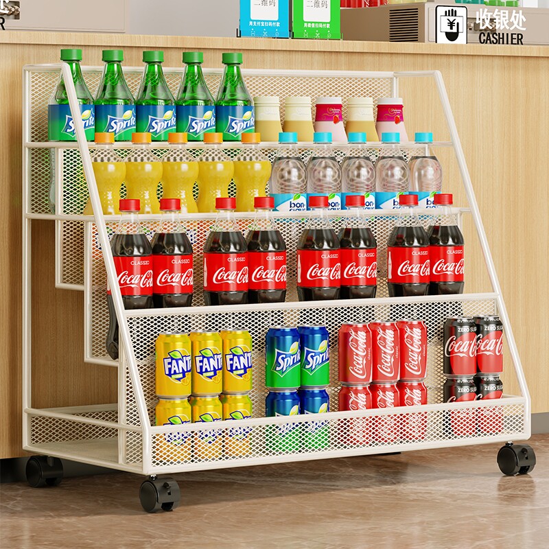 超市货架展示架桌面多层零食置物架便利店小食品展示柜饮料陈列架