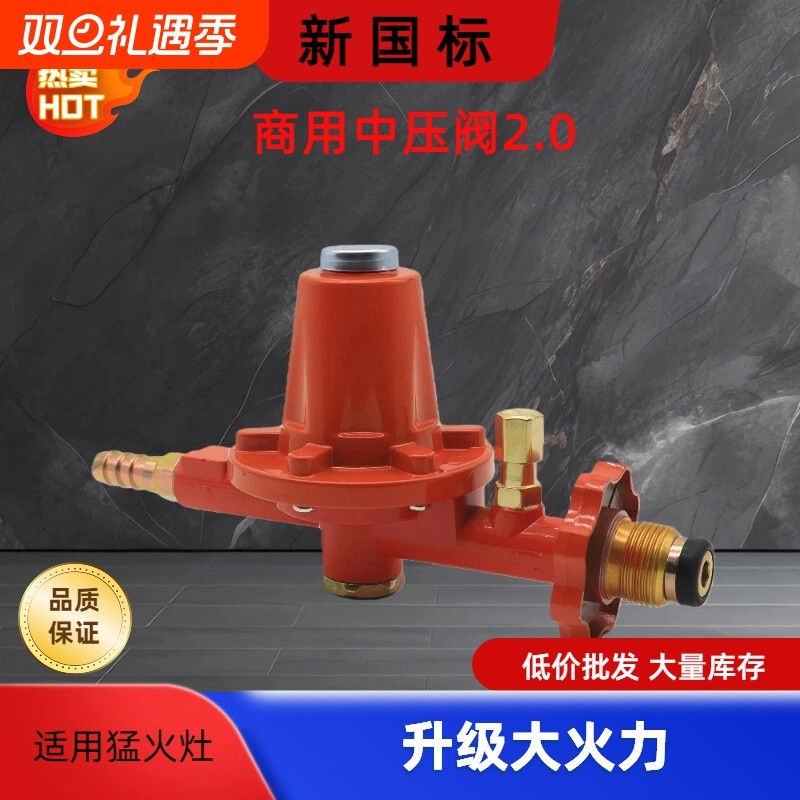 新国标中压阀2.0新国标煤气罐安全防爆可过安检猛火灶中高压阀门