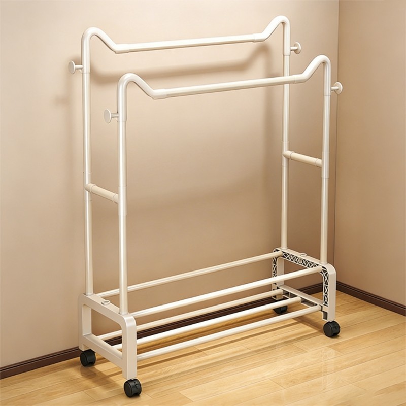 晾衣架落地卧室衣帽架阳台家用挂衣架晒衣服架子简易衣服收纳架