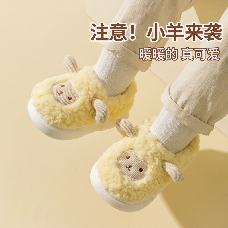 儿童棉拖鞋冬季女童2025新款包后跟室内家居女孩宝宝毛毛棉鞋男童