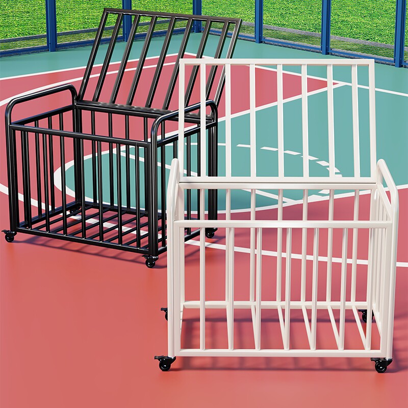 可移动篮球收纳筐幼儿园户外足球排球架学校操场健身器材置物架