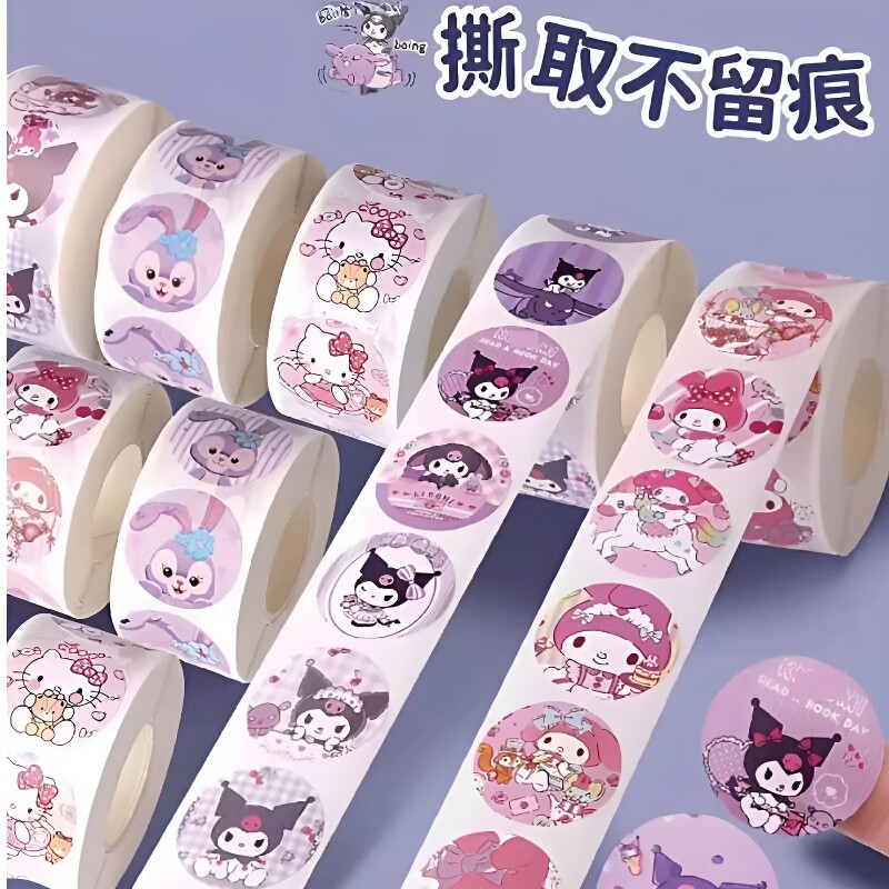 酷落米贴纸卷儿童女孩卡通手账图片