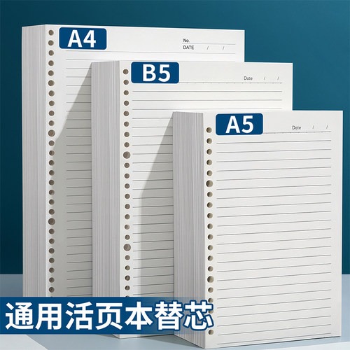 B5活页本替芯加厚活页纸可拆卸