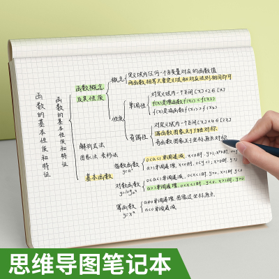 B5加厚牛皮纸笔记本方格网格本