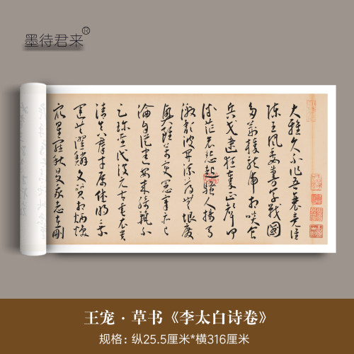 王宠草书《李太白诗卷》临摹字帖