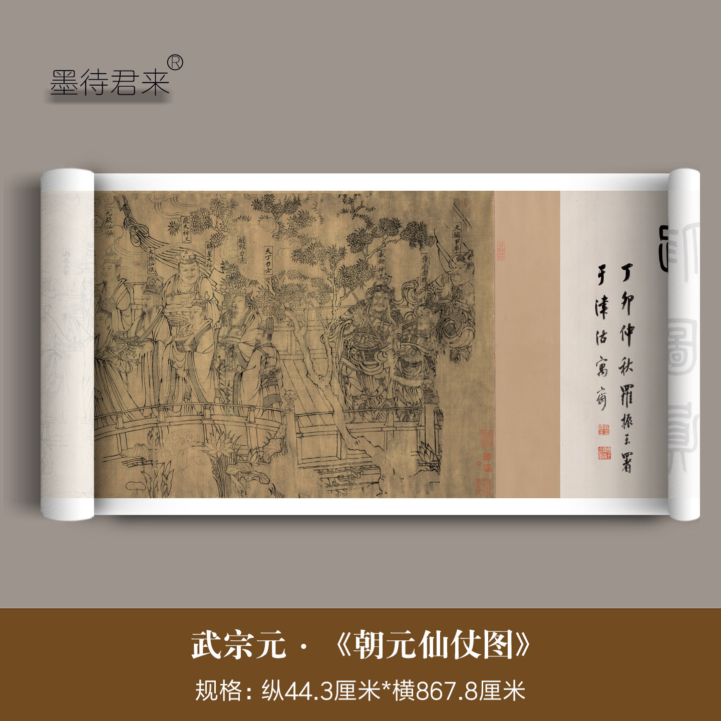 武宗元《朝元仙仗图》白描中国画图片