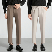 2026新款 春夏男西裤 裤 子春垂感休闲直筒西装 高级感九分0313k 士裤