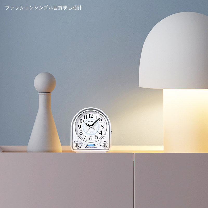 SEIKO JAPAN 세이코 18 음악 음소거 조절 가능한 볼륨 스누즈 어린이와 학생을위한 빛나는 야간 조명 알람 시계