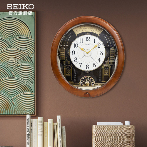 SEIKO精工实木20展彩灯音乐钟