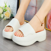 卉兹沐坡跟时尚 厚底网红外穿沙滩高跟凉拖潮 2025新款 拖鞋 女夏季