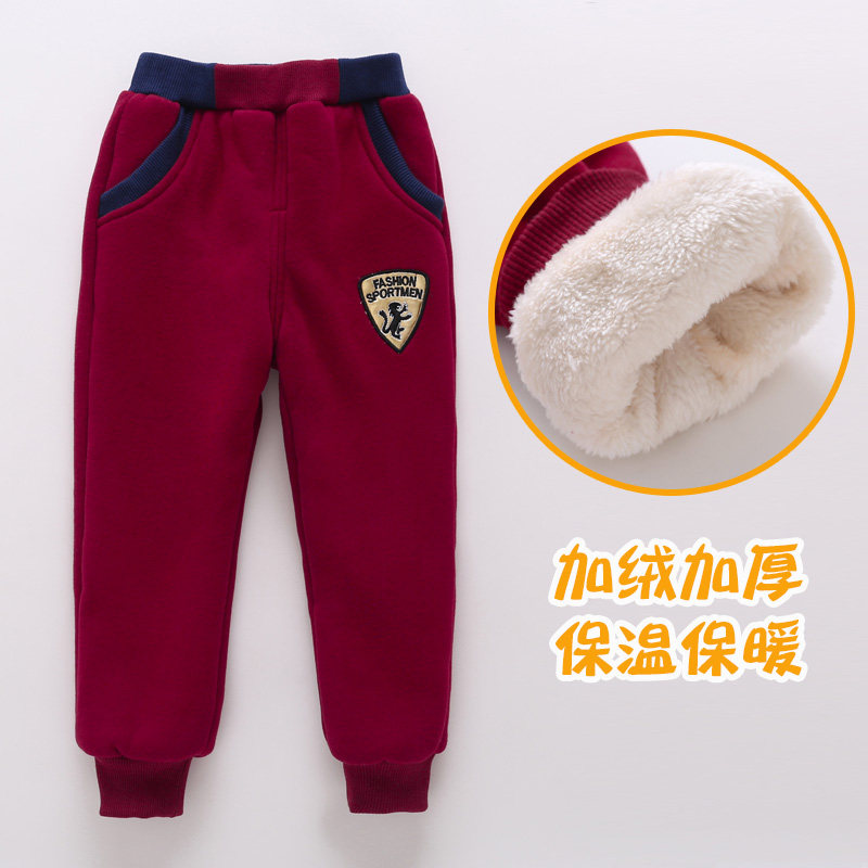 宝宝童裤3棉裤4加绒加厚10冬天6岁5儿童男童外穿保暖运动裤子新品