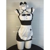黑白围裙诱惑女佣睡裙套装 FUNNY KITTEN性感纯欲可爱女仆制服经典