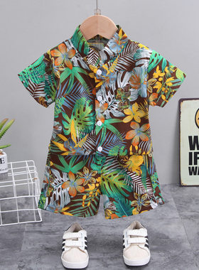 海南夏季套装沙滩时尚印花岛服
