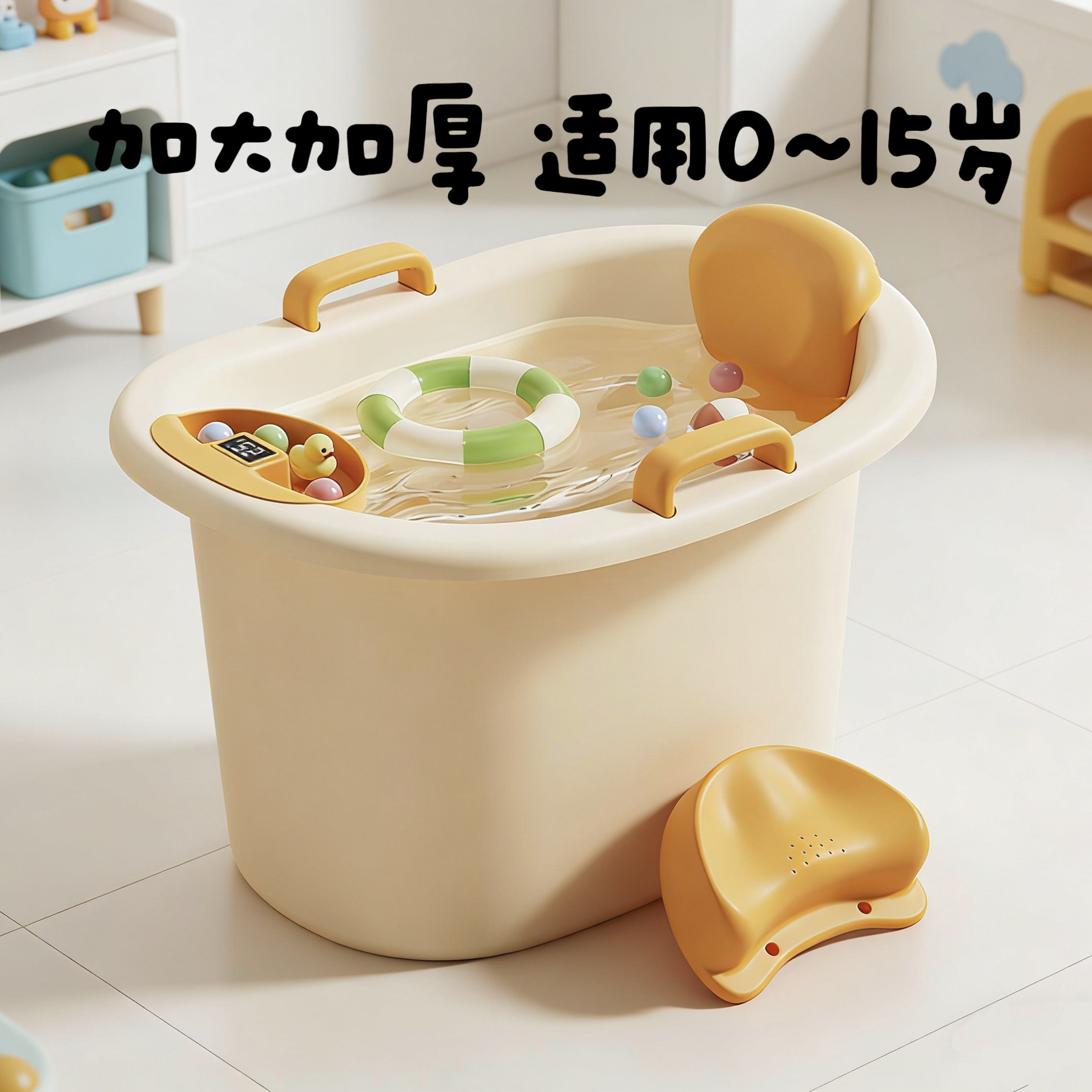 婴儿可坐加厚大号家用洗澡桶