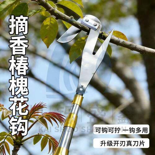 新款采摘槐花钩子摘香椿榆钱工具采摘神器摘龙眼荔枝果子采摘工具