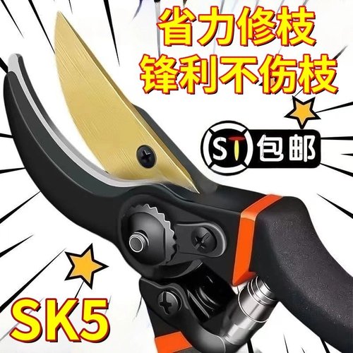 原装日本VVT品质SK5强力园艺修枝剪新款园林家用省力款花枝园艺剪