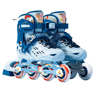 迪卡仕溜冰鞋男童女童轮滑鞋儿童全套装初学者男孩滑轮旱冰滑冰鞋