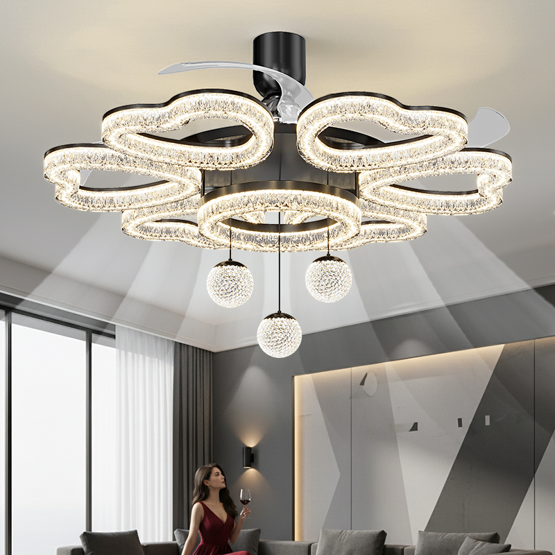 隐形风扇灯2025新款家用一体电扇