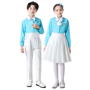 冯琳同款原版中小学生校服诗歌朗诵JK制服儿童大合唱出服装主持人