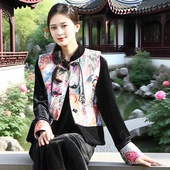 女童裙子外搭新中式 马甲 亲子装 中国风马甲套装 母女唐装 比甲成人