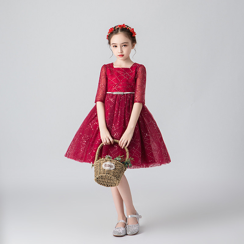 女童服装高端走秀儿童礼服公主裙花童婚礼小女孩礼服主持人表演服