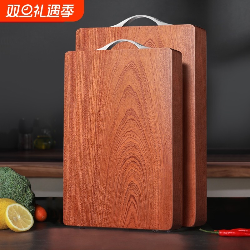 进口乌檀木菜板切菜板铁木砧板抗菌防霉整木加厚案板家用实木刀板