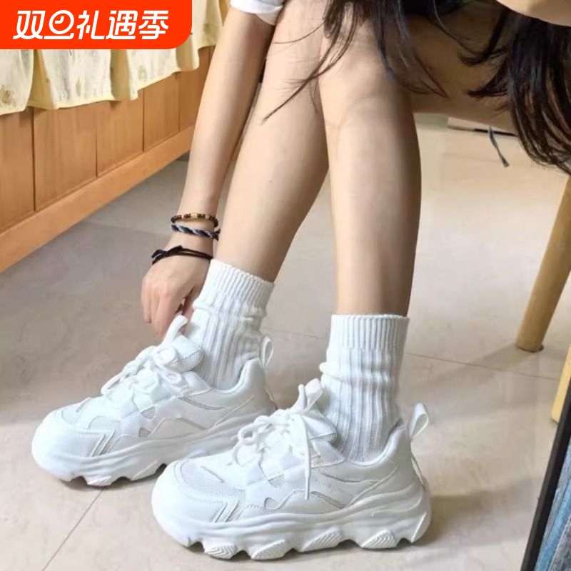 狄恩纪休闲厚底圆头轻便跑步鞋