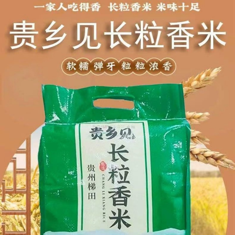 新鲜现磨大米香喷喷贵州梯田长粒香米梯田高山云雾滋养口感出众