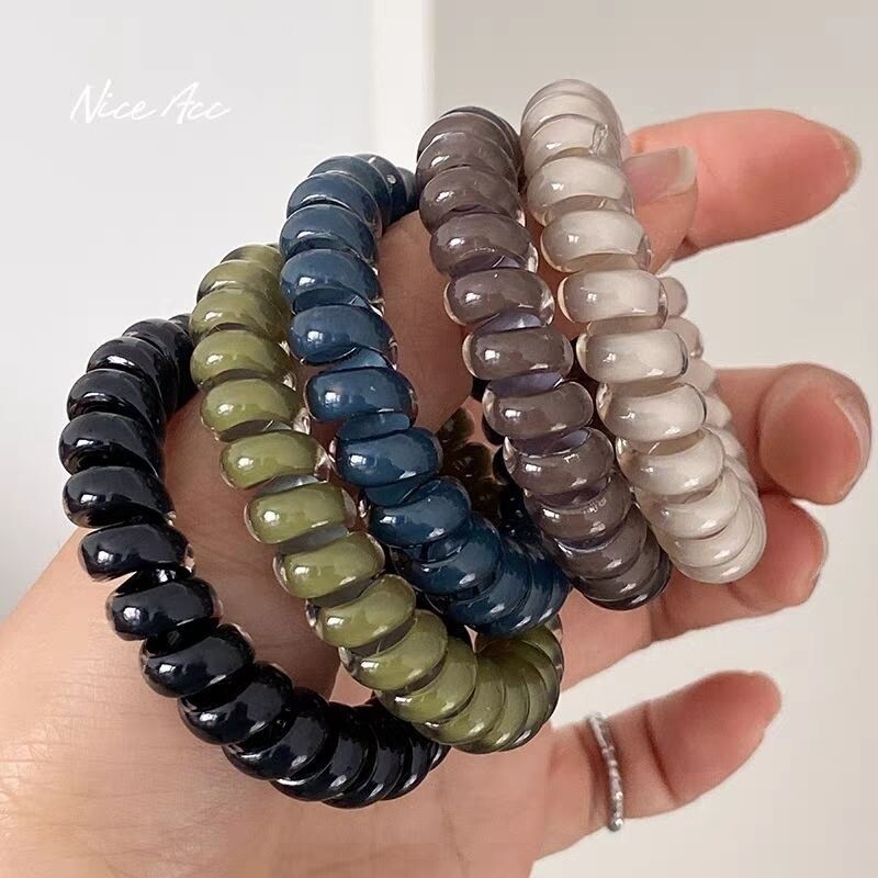 大号果冻电话线头绳扎马尾新款发圈发绳四季耐用皮套小号发饰皮筋