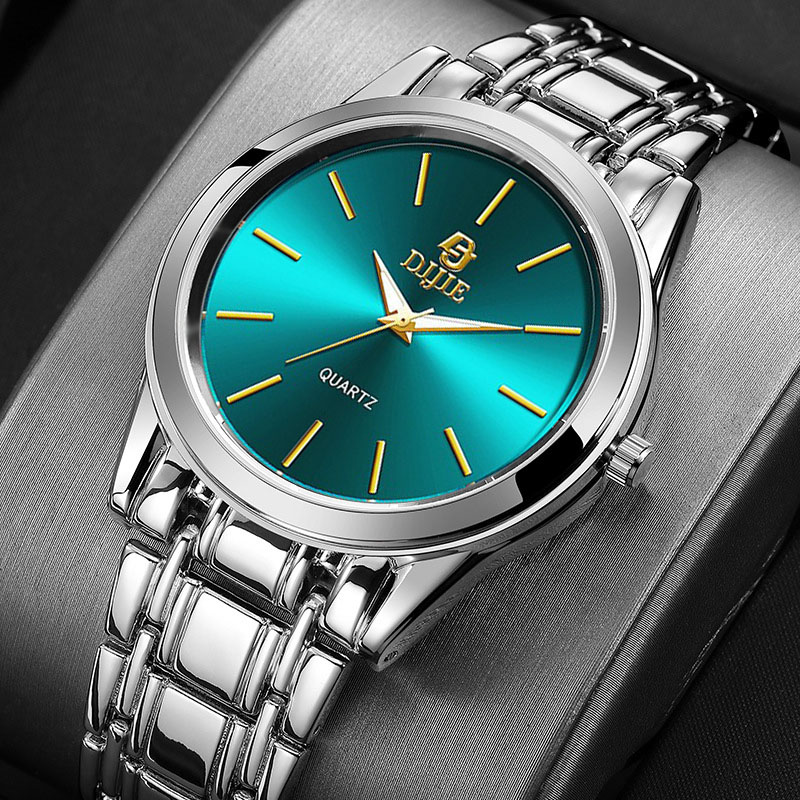 休闲石英手表钢带石英表男女时尚百搭情侣潮流商务大表盘男腕表