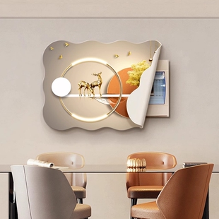 磁吸电表箱装饰画现代轻奢免打孔电表盒总开关弱电箱遮挡画墙面