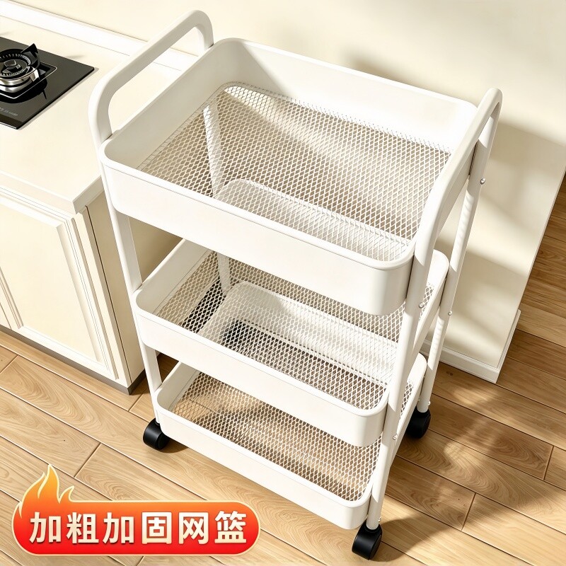 厨房多功能置物架落地调料品多层可移动收纳神器家用小推车储物架