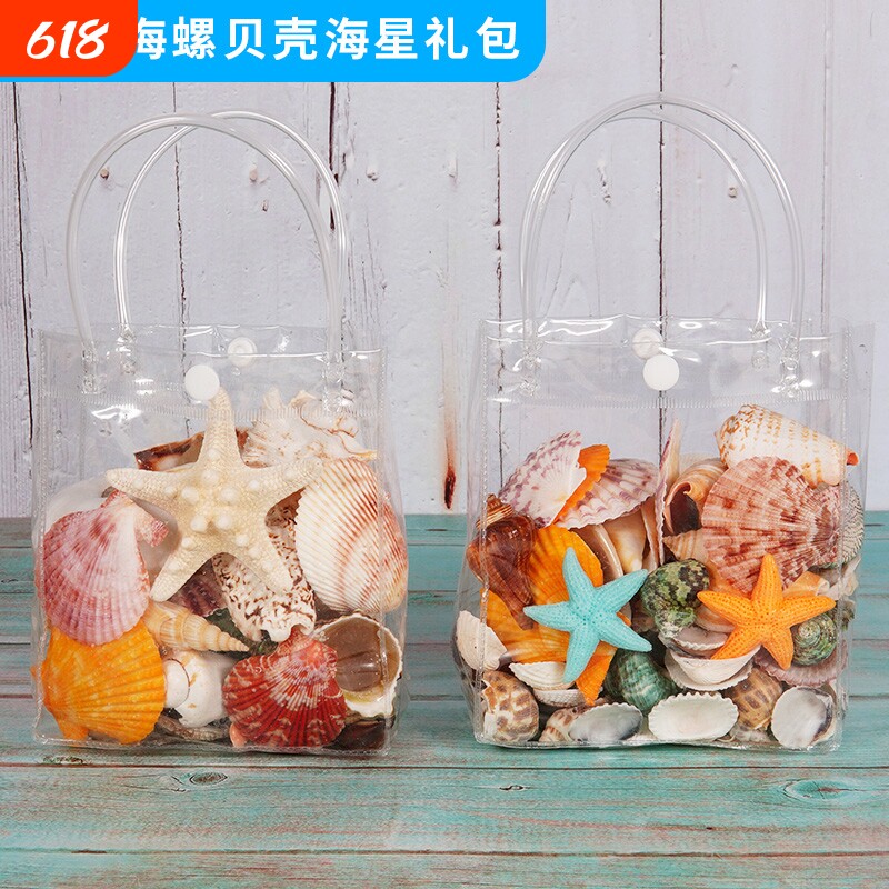 天然贝壳海螺壳摆件海星鱼缸水族箱地台造景儿童玩具礼物包邮收藏