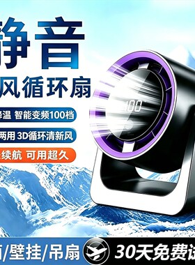 桌面小风扇台灯风扇台式小型大风力风扇办公室桌上迷你便携式跨境