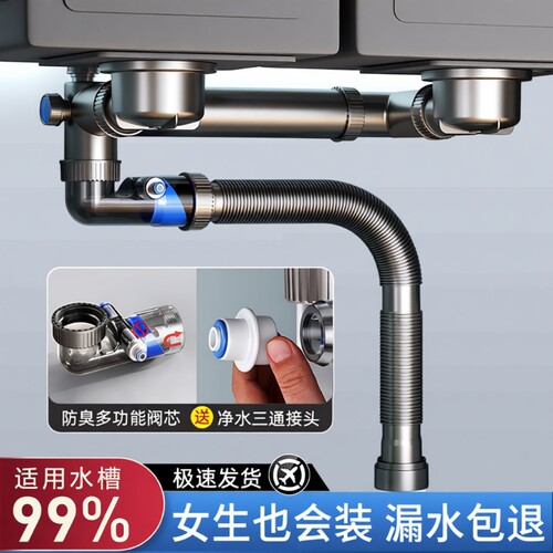 省空间单槽下水管|超1万次加购