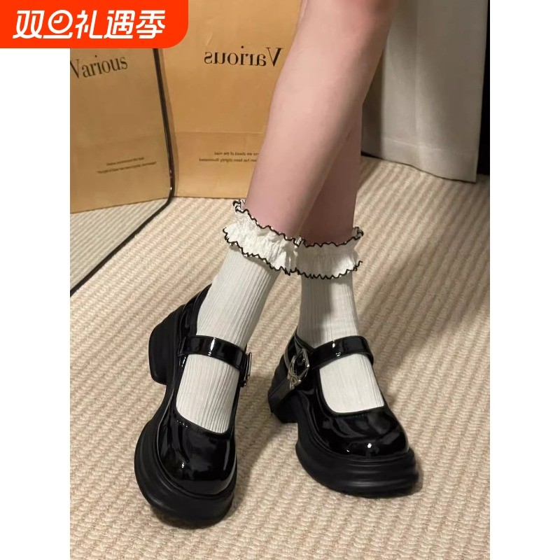 增高玛丽珍鞋厚底大童2024学生女童小皮鞋女初中生皮鞋春秋学院风