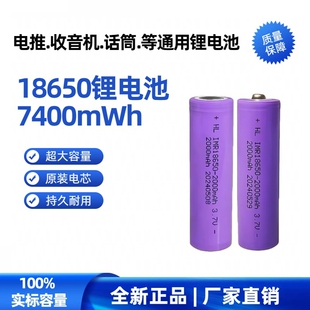 弘力18650锂离子3.7V可充电电池电推子强光手电话筒手持风扇扩音器话筒接收器扫地机器人播放器视频机等专用