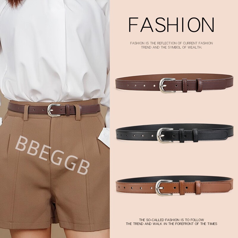 皮带女小众新款装饰细腰带夏季针扣百搭牛仔裤带配裙子休闲简约