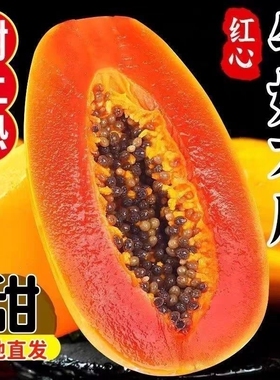 广西牛奶冰糖红心木瓜9斤装新鲜产地直发当季水果多汁树上熟大果